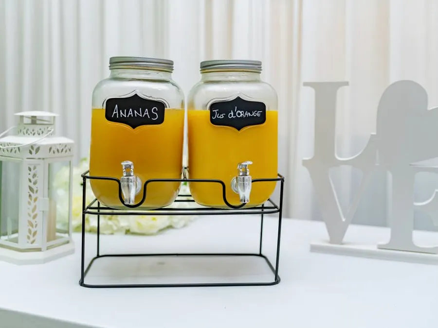 Juice dispenser 2 tabung untuk kebutuhan acara dan tenant
