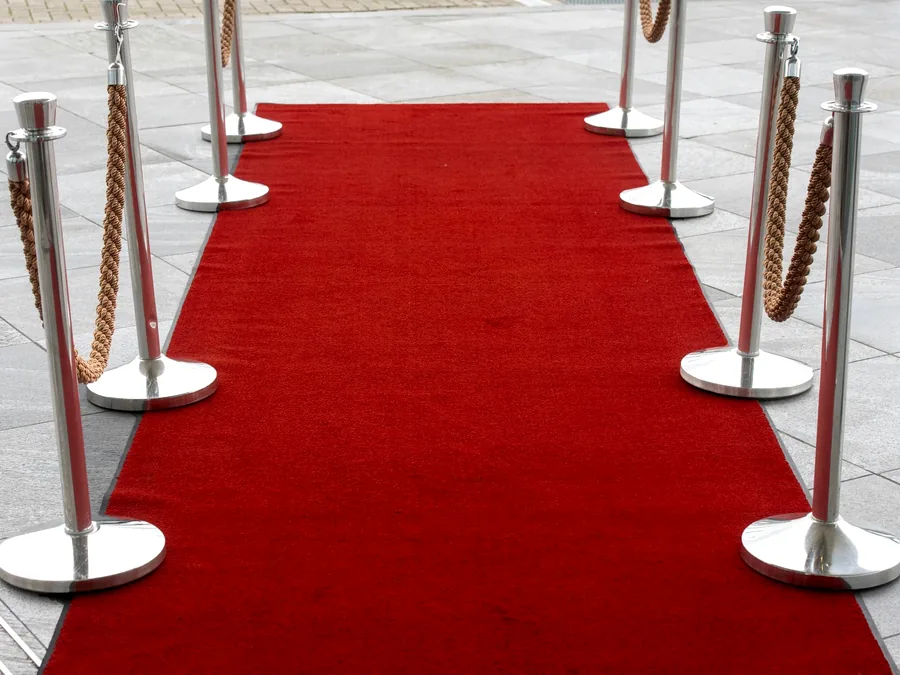 Karpet buana merah membentang di jalur masuk acara